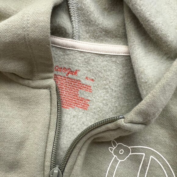 Girls Cat & Jack zip-up hoodie peace sweatshirt - Picture 4 of 4
